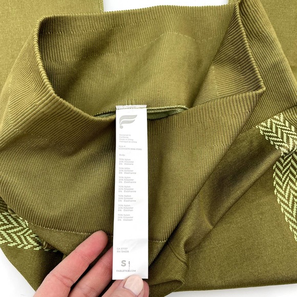 Fabletics High-Waisted Seamless Check Legging Size Small Thyme/Cool Mint Green - Picture 14 of 14